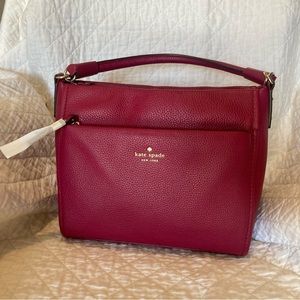 NWT Kate Spade New York Cobble Hill Little Curtis Shoulder Handbag Cranberry